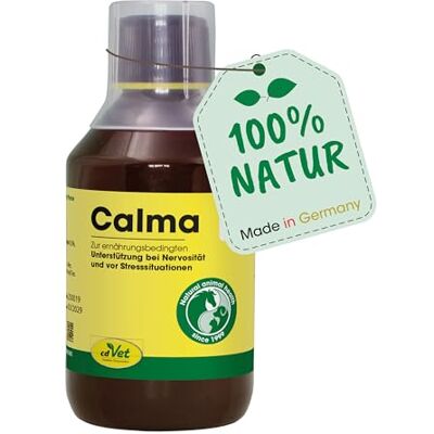 cdVet Naturprodukte Calma 250 ml Hund, Katze, Pferd Ergänzungsfuttermittel Nervosität Stress Anspannung emotionale + körperliche Belastbarkeit Unterstützung Gemütsregulierend - cdVet Naturprodukte Calma 250 ml Hund, Katze, Pferd Ergänzungsfuttermittel Nervosität Stress Anspannung emotionale + körperliche Belastbarkeit Unterstützung Gemütsregulierend -