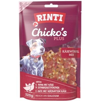 Rinti Chicko Plus Käsewürfel Mix Leckere Snacks mit frischem Fleisch für ausgewachsene Hunde. Calciumreicher Hundesnack im Frischebeutel 225g Huhn mit Käse & Schinken + Ente mit Käse Rinti Chicko Plus Käsewürfel Mix Leckere Snacks mit frischem Fleisch für ausgewachsene Hunde. Calciumreicher Hundesnack im Frischebeutel 225g Huhn mit Käse & Schinken + Ente mit Käse