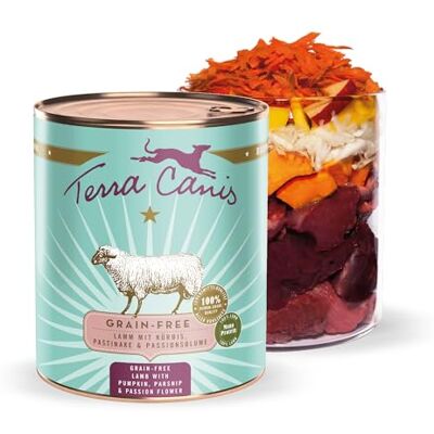 Terra Canis Lamm mit Kürbis, Getreidefrei Nassfutter für Hunde, 800g 100% Lebensmittelqualität aller Rohstoffe, mit frischem Fleisch, reich an Nährstoffen, getreide- und glutenfrei Terra Canis Lamm mit Kürbis, Getreidefrei Nassfutter für Hunde, 800g 100% Lebensmittelqualität aller Rohstoffe, mit frischem Fleisch, reich an Nährstoffen, getreide- und glutenfrei