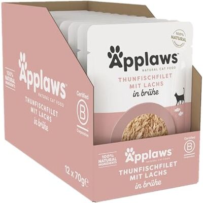 Applaws Thunfisch Lachs Brühe Katzennahrung - 12 x 70g Applaws Thunfisch Lachs Brühe Katzennahrung - 12 x 70g