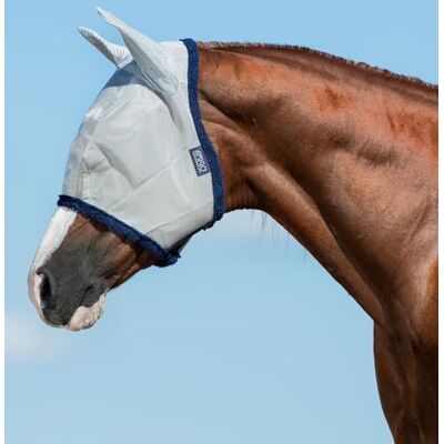 Horseware Amigo Fliegenmaske, silver-navy Horseware Amigo Fliegenmaske, silver-navy