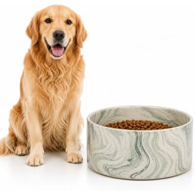 Flamingo Hundenapf Keramik – rund – 1,2l – hundenapf keramik groß – grün – spülmaschinenfest – für große Hunde – dog bowl baron Flamingo Hundenapf Keramik – rund – 1,2l – hundenapf keramik groß – grün – spülmaschinenfest – für große Hunde – dog bowl baron
