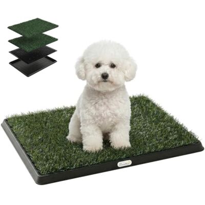PawHut Hundetoilette 63 x 50,5 cm mit 2 Kunstrasen waschbar für Hunde Hundeklo, Welpentoilette, Welpenklo, für Welpen, Balkon, Zuhause, Wohnung PawHut Hundetoilette 63 x 50,5 cm mit 2 Kunstrasen waschbar für Hunde Hundeklo, Welpentoilette, Welpenklo, für Welpen, Balkon, Zuhause, Wohnung