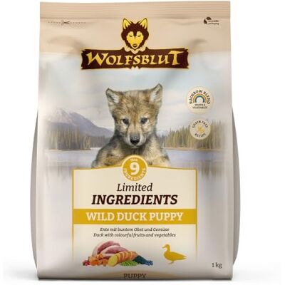 Wolfsblut – Wild Duck Puppy Limited Ingredients Trockenfutter mit maximal 9 Zutaten, ideal für ernährungssensible Hunde. Getreidefreies Alleinfutter ohne Zusatzstoffe im Beutel 5x1kg Ente Wolfsblut – Wild Duck Puppy Limited Ingredients Trockenfutter mit maximal 9 Zutaten, ideal für ernährungssensible Hunde. Getreidefreies Alleinfutter ohne Zusatzstoffe im Beutel 5x1kg Ente