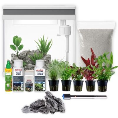AquaOne Aquarium Komplettset LED mit Pumpe HNE-380 I Kleines Nanoaquarium 26 Liter mit Filteranlage I Mini Nano Becken Set für Fische und Garnelen AquaOne Aquarium Komplettset LED mit Pumpe HNE-380 I Kleines Nanoaquarium 26 Liter mit Filteranlage I Mini Nano Becken Set für Fische und Garnelen