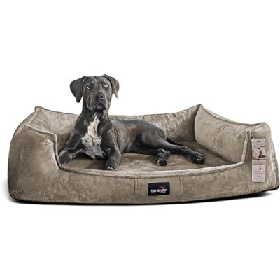 tierlando ® Orthopädisches Hundebett Franklin hochwertiges Hundesofa aus kuscheligem Teddy-Stoff Größe: 160x110cm Farbe: 99 Taupe tierlando ® Orthopädisches Hundebett Franklin hochwertiges Hundesofa aus kuscheligem Teddy-Stoff Größe: 160x110cm Farbe: 99 Taupe