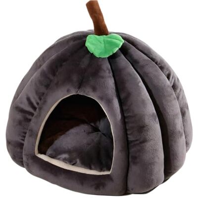 Generic Halbgeschlossenes Plüsch-Kürbis-Katzenhöhlenbett für Halloween, warm Waschbares, abnehmbares Kissen, rutschfeste Unterseite, gemütliches Nest für kleine Hunde, Kätzchen, Kaninchen Generic Halbgeschlossenes Plüsch-Kürbis-Katzenhöhlenbett für Halloween, warm Waschbares, abnehmbares Kissen, rutschfeste Unterseite, gemütliches Nest für kleine Hunde, Kätzchen, Kaninchen