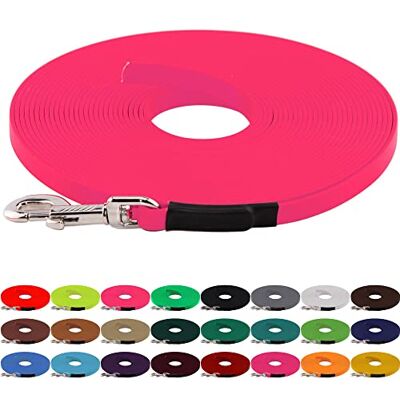 LENNIE BioThane Schleppleine, 9mm, Hunde 5-15kg, 2m lang, ohne Handschlaufe, Neon-Pink, genäht LENNIE BioThane Schleppleine, 9mm, Hunde 5-15kg, 2m lang, ohne Handschlaufe, Neon-Pink, genäht