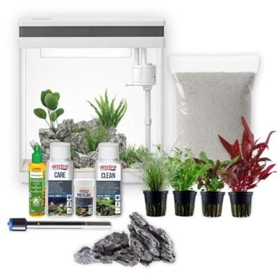 AquaOne Aquarium Komplettset LED mit Pumpe HNE-300 I Kleines Nanoaquarium 13 Liter mit Filteranlage I Mini Nano Becken Set für Fische und Garnelen AquaOne Aquarium Komplettset LED mit Pumpe HNE-300 I Kleines Nanoaquarium 13 Liter mit Filteranlage I Mini Nano Becken Set für Fische und Garnelen