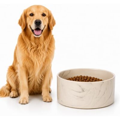 Flamingo Hundenapf Keramik – rund – 1,2l – grau – spülmaschinenfest – für große Hunde – Dog Bowl Baron Flamingo Hundenapf Keramik – rund – 1,2l – grau – spülmaschinenfest – für große Hunde – Dog Bowl Baron