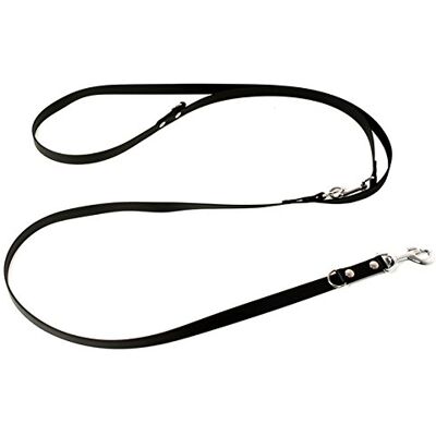 Mystique Biothane verstellbare Leine 16mm schwarz 200cm Mystique Biothane verstellbare Leine 16mm schwarz 200cm