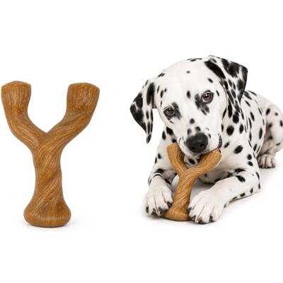 Flamingo hundespielzeug Kauspielzeug mit Rindfleischgeschmack Nyl'o Wood Y-Form Kunststoff und Holzfasern Zahnpflege für Hunde Flamingo hundespielzeug Kauspielzeug mit Rindfleischgeschmack Nyl'o Wood Y-Form Kunststoff und Holzfasern Zahnpflege für Hunde