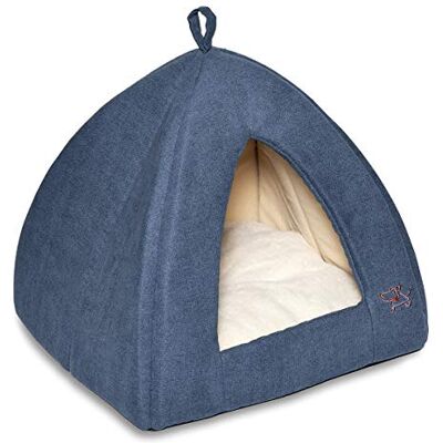 Best Pet Supplies Haustierzelt, weiches Bett für Hunde und Katzen, Marineblau, 40,6 x 40,6 x 35,6 cm Best Pet Supplies Haustierzelt, weiches Bett für Hunde und Katzen, Marineblau, 40,6 x 40,6 x 35,6 cm