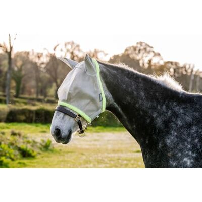 Horseware Amigo Fly Mask, Pony, Silver/Lime Horseware Amigo Fly Mask, Pony, Silver/Lime