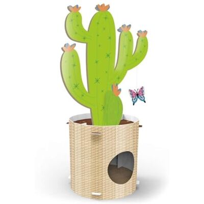 Record Kratzbaum Cactus 4-in-1-Funktion Kartonmaterial mit Catnip für Katzen Farbe Havanna, Größe 35 x 90 cm Record Kratzbaum Cactus 4-in-1-Funktion Kartonmaterial mit Catnip für Katzen Farbe Havanna, Größe 35 x 90 cm