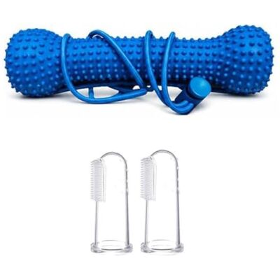 Generic Dog Teeth Cleaning Bone Toy Chewable Soft Rubber Textured for Pets One Piece Body With Attached Rope for Home And Travel Oral Care Routines Generic Dog Teeth Cleaning Bone Toy Chewable Soft Rubber Textured for Pets One Piece Body With Attached Rope for Home And Travel Oral Care Routines