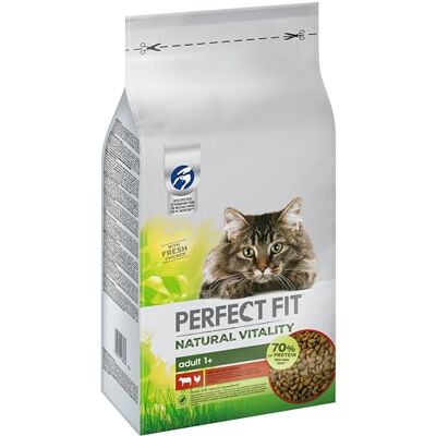 Perfect Fit Natural Vitality Adult 1+ – Trockenfutter für erwachsene Katzen ab 1 Jahr – Rind & Huhn – Unterstützt die Vitalität – 6 kg Perfect Fit Natural Vitality Adult 1+ – Trockenfutter für erwachsene Katzen ab 1 Jahr – Rind & Huhn – Unterstützt die Vitalität – 6 kg