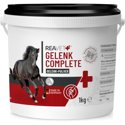 ReaVET Gelenk Complete 1kg, Gelenkpulver Pferd – Natürlicher Gelenke-Komplex für Mobilität, Bewegungsfreude & Vitalität mit Teufelskralle und Ingwer, Unterstützung der Gelenke & Gelenkfunktion ReaVET Gelenk Complete 1kg, Gelenkpulver Pferd – Natürlicher Gelenke-Komplex für Mobilität, Bewegungsfreude & Vitalität mit Teufelskralle und Ingwer, Unterstützung der Gelenke & Gelenkfunktion