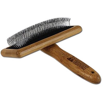 alcott BAMBOO GROOM Slicker Brush Größe L I Tierhaarbürste für jedes Fell I Unterfellbürste I Hundebürste mit abgewinkelten Edelstahlpins I Bürsten zur Fellpflege aus Bambus I Bürste für Katze & Hund alcott BAMBOO GROOM Slicker Brush Größe L I Tierhaarbürste für jedes Fell I Unterfellbürste I Hundebürste mit abgewinkelten Edelstahlpins I Bürsten zur Fellpflege aus Bambus I Bürste für Katze & Hund