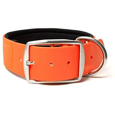 Mystique ® Biothane Halsband Deluxe Neopren 38mm rostfrei neon orange 45-53cm Mystique ® Biothane Halsband Deluxe Neopren 38mm rostfrei neon orange 45-53cm
