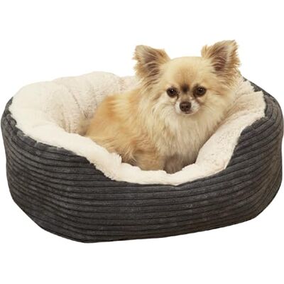 Rosewood Hundebett aus Cord und Plüsch 51 x 45 x 15 cm Hundekorb für Kleine Hunde mit Hohen Rändern Waschbar bei 30 C Graues Hundekissen Rosewood Hundebett aus Cord und Plüsch 51 x 45 x 15 cm Hundekorb für Kleine Hunde mit Hohen Rändern Waschbar bei 30 C Graues Hundekissen