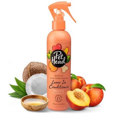 Pet Head Quick Fix Leave-In Conditioner Entwirrungsspray für Hunde Pfirsichduft Repariert, Entwirrt und Macht Geeignet für nasses oder trockenes Hundehaar Kein Ausspülen erforderlich 300 ml Pet Head Quick Fix Leave-In Conditioner Entwirrungsspray für Hunde Pfirsichduft Repariert, Entwirrt und Macht Geeignet für nasses oder trockenes Hundehaar Kein Ausspülen erforderlich 300 ml