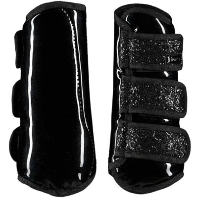 HORZE Glitzer-Gamaschen, Schwarz, P HORZE Glitzer-Gamaschen, Schwarz, P