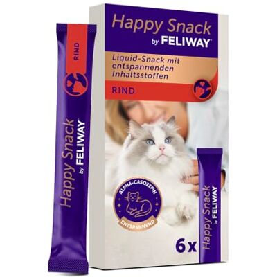 FELIWAY Happy Snack by 6er Rind, Box mit 6 cremigen Katzensticks Beruhigender Katzensnack, fördert emotionale Bindungen, Katzen leckerlies, Leckerli, Katzenleckerlis, Katzen Beruhigung FELIWAY Happy Snack by 6er Rind, Box mit 6 cremigen Katzensticks Beruhigender Katzensnack, fördert emotionale Bindungen, Katzen leckerlies, Leckerli, Katzenleckerlis, Katzen Beruhigung