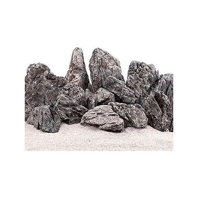 AquaOne Aquarium Steine Mini Landschaft Set I Natursteine Seiryu Mix I Steine Gr.M-XXL I Aquascaping Gestein I Felsen Dekoration I Pagode Rückwand Aquascape Deko grau (25 kg) AquaOne Aquarium Steine Mini Landschaft Set I Natursteine Seiryu Mix I Steine Gr.M-XXL I Aquascaping Gestein I Felsen Dekoration I Pagode Rückwand Aquascape Deko grau (25 kg)