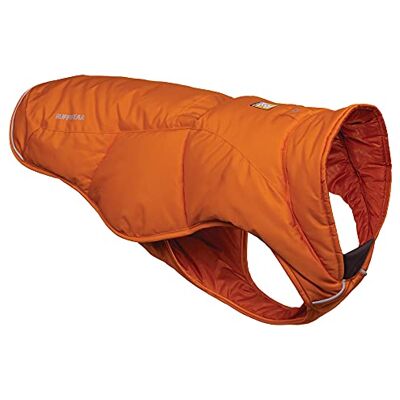 RUFFWEAR Quinzee Jacket, Verpackbarer, Isolierter Wintermantel für Hunde, X-Large, Campfire Orange RUFFWEAR Quinzee Jacket, Verpackbarer, Isolierter Wintermantel für Hunde, X-Large, Campfire Orange