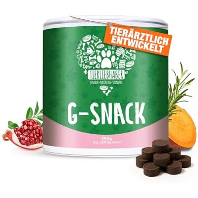 TIERLIEBHABER G-Snack Hundeleckerli – Ergänzung gegen unerwünschte Mitbewohner bei Hunden Hunde Leckerlis zur Unterstützung bei Hund Darmflora aufbauen, Ideal auch als Futtertopping Hund, , 350g TIERLIEBHABER G-Snack Hundeleckerli – Ergänzung gegen unerwünschte Mitbewohner bei Hunden Hunde Leckerlis zur Unterstützung bei Hund Darmflora aufbauen, Ideal auch als Futtertopping Hund, , 350g
