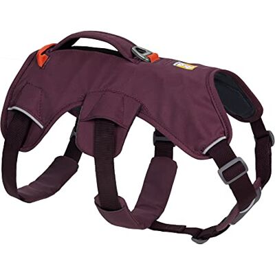 RUFFWEAR Mehrzweck-Hundegeschirr mit Griff, Web Master, verstellbares, Geschirr, 2 Leinenbefestigungen, für den täglichen Gebrauch, Purple Rain, XXS RUFFWEAR Mehrzweck-Hundegeschirr mit Griff, Web Master, verstellbares, Geschirr, 2 Leinenbefestigungen, für den täglichen Gebrauch, Purple Rain, XXS