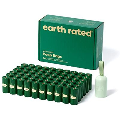Earth Rated Hundekotbeutel - Extra dick und robust, biologisch abbaubar - 900 Stück Earth Rated Hundekotbeutel - Extra dick und robust, biologisch abbaubar - 900 Stück