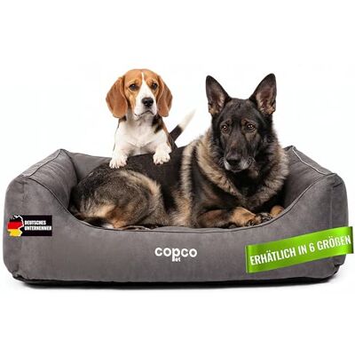 CopcoPet Orthopädisches Hundebett Grosse Hunde【waschbar & rutschfest】Hundekorb XXL Kunstleder in Wildlederoptik, gelenkschonendes Hundekissen für drinnen, pflegeleichtes Hundesofa, dog bed in Grau 110 x 90cm CopcoPet Orthopädisches Hundebett Grosse Hunde【waschbar & rutschfest】Hundekorb XXL Kunstleder in Wildlederoptik, gelenkschonendes Hundekissen für drinnen, pflegeleichtes Hundesofa, dog bed in Grau 110 x 90cm