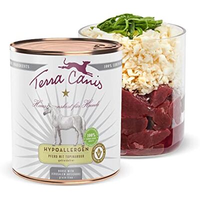Terra Canis Pferd mit Topinambur, Hypoallergen Nassfutter für Hunde, 800g 100% Lebensmittelqualität aller Rohstoffe, nur eine tierische Proteinquelle, allergenarm, getreide- und glutenfrei Terra Canis Pferd mit Topinambur, Hypoallergen Nassfutter für Hunde, 800g 100% Lebensmittelqualität aller Rohstoffe, nur eine tierische Proteinquelle, allergenarm, getreide- und glutenfrei