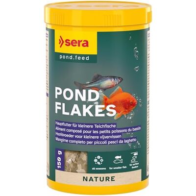 sera Pond Flakes Fischfutter 1L (150 g) Fischfutter Teich für kleinere Teichfische Goldfischfutter mit schwimmenden Flocken Koi Futter Ergänzung Nature ohne Farb- & Konservierungsstoffe sera Pond Flakes Fischfutter 1L (150 g) Fischfutter Teich für kleinere Teichfische Goldfischfutter mit schwimmenden Flocken Koi Futter Ergänzung Nature ohne Farb- & Konservierungsstoffe