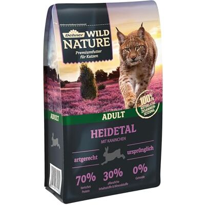 Dehner Wild Nature Katzenfutter Heidetal, Trockenfutter getreidefrei, für ausgewachsene Katzen, Kaninchen, 1.5 kg Dehner Wild Nature Katzenfutter Heidetal, Trockenfutter getreidefrei, für ausgewachsene Katzen, Kaninchen, 1.5 kg
