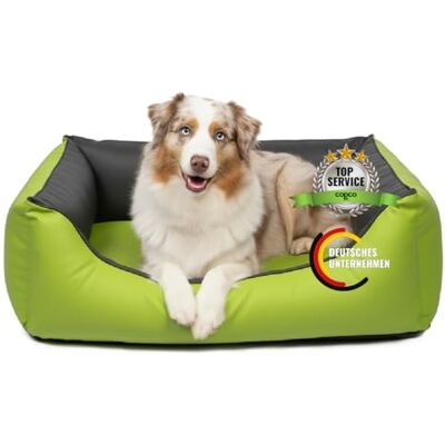 CopcoPet Hundebett Grosse Hunde – Waschbares Hundekissen 【Wendebett】 Hundekorb aus Kunstleder Formstabiles Hundesofa Hundekörbchen mit erhöhten Rand, Dog Bed Grün/Grau 125 x 100 cm CopcoPet Hundebett Grosse Hunde – Waschbares Hundekissen 【Wendebett】 Hundekorb aus Kunstleder Formstabiles Hundesofa Hundekörbchen mit erhöhten Rand, Dog Bed Grün/Grau 125 x 100 cm