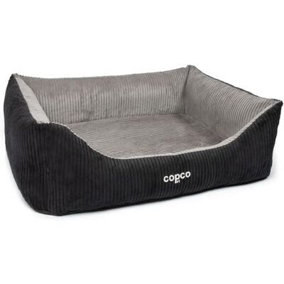 CopcoPet Hundebett Cord Waschbar Hundekissen kleine Hunde Hundekorb mit 【rutschfeste Unterseite】 gelenkschonendes Hundesofa Hundekörbchen, Dog Bed Schwarz/Grau 80 x 60 cm CopcoPet Hundebett Cord Waschbar Hundekissen kleine Hunde Hundekorb mit 【rutschfeste Unterseite】 gelenkschonendes Hundesofa Hundekörbchen, Dog Bed Schwarz/Grau 80 x 60 cm