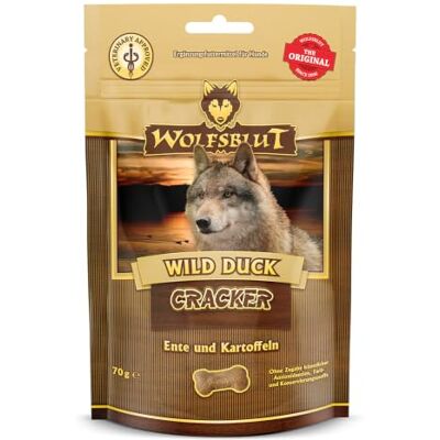 Wolfsblut – Wild Duck Cracker Snacks mit natürlichen Zutaten und wertvollen Superfoods für ausgewachsene Hunde. Getreidefreier Hundesnack ohne Zusatzstoffe im Beutel 7x70g Ente Wolfsblut – Wild Duck Cracker Snacks mit natürlichen Zutaten und wertvollen Superfoods für ausgewachsene Hunde. Getreidefreier Hundesnack ohne Zusatzstoffe im Beutel 7x70g Ente