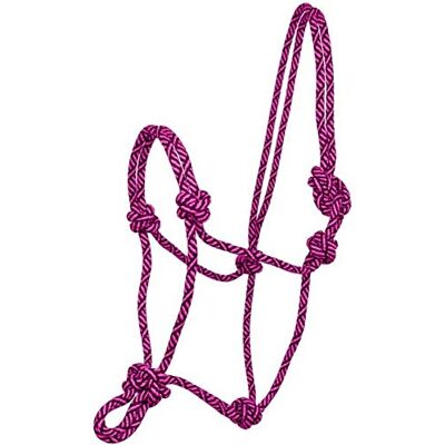 York Knotenhalfter Bright Halfter Arbeitshalfter Reithalfter Strickhalfter (Cob, rosa-schwarz) York Knotenhalfter Bright Halfter Arbeitshalfter Reithalfter Strickhalfter (Cob, rosa-schwarz)