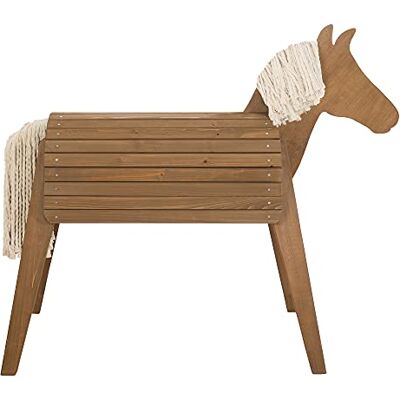 roba Holzpferd für den Garten Voltigierpferd mit Mähne und Schweif Spielpferd zum Turnen und Reiten Holz massiv Teak lasiert roba Holzpferd für den Garten Voltigierpferd mit Mähne und Schweif Spielpferd zum Turnen und Reiten Holz massiv Teak lasiert
