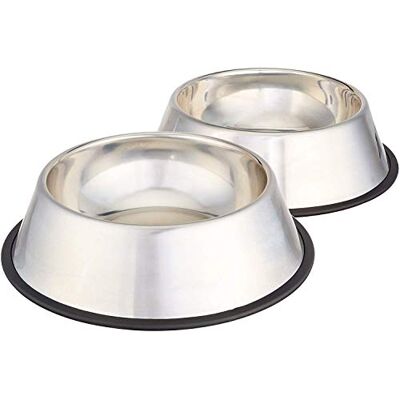Amazon Basics Hundeschale - Edelstahl Set aus 2 Amazon Basics Hundeschale - Edelstahl Set aus 2