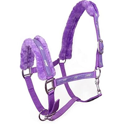 York Halfter Softy mit Plüschpolsterung Stallhalfter Pferdehalfter Teddyfleece (Cob, lila) York Halfter Softy mit Plüschpolsterung Stallhalfter Pferdehalfter Teddyfleece (Cob, lila)