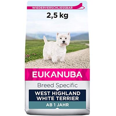 Eukanuba Breed Specific West Highland Terrier Trockenfutter, 2,5 kg Eukanuba Breed Specific West Highland Terrier Trockenfutter, 2,5 kg