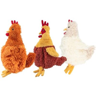 Best Pet Supplies Hundespielzeug aus Plüsch, für interaktives Spielen, für Welpen und Senioren, buntes Huhn-Spielzeug-Form, niedlich und kuschelig – Knisterhuhn-Bündel (Braun, Beige, Weinrot) Best Pet Supplies Hundespielzeug aus Plüsch, für interaktives Spielen, für Welpen und Senioren, buntes Huhn-Spielzeug-Form, niedlich und kuschelig – Knisterhuhn-Bündel (Braun, Beige, Weinrot)