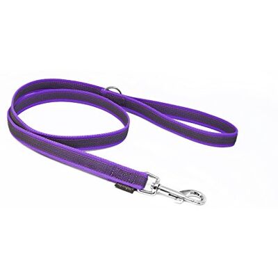 Mystique ® Gummierte Leine 20mm mit Handschlaufe Standard Karabiner lila 2m Mystique ® Gummierte Leine 20mm mit Handschlaufe Standard Karabiner lila 2m