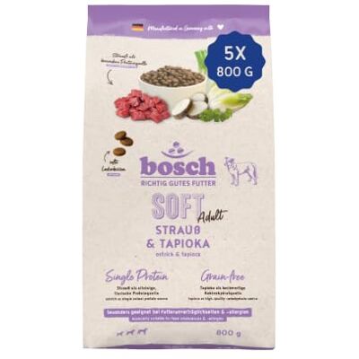 HPC Soft/Plus Bosch Soft Adult Strauß & Tapioka 5 x 800 g HPC Soft/Plus Bosch Soft Adult Strauß & Tapioka 5 x 800 g