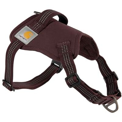 Carhartt Nylon Duck Hundegeschirr, kein Ziehen, voll verstellbares Hundegeschirr mit schnell kontrollierbarem Griff und reflektierenden Akzenten, Deep Wine, Größe XL Carhartt Nylon Duck Hundegeschirr, kein Ziehen, voll verstellbares Hundegeschirr mit schnell kontrollierbarem Griff und reflektierenden Akzenten, Deep Wine, Größe XL