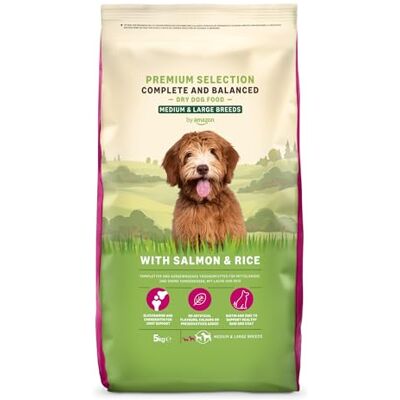Amazon Komplett Trockenfutter für ausgewachsene (Adult) Hunde, Lachs und Reis, 5 kg (1er Pack)(Zuvor eine Marke von Lifelong, gleiches Produkt) Amazon Komplett Trockenfutter für ausgewachsene (Adult) Hunde, Lachs und Reis, 5 kg (1er Pack)(Zuvor eine Marke von Lifelong, gleiches Produkt)